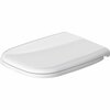 Duravit Toilet Seat, Plastic Hinges, White, With Cover, D-Shaped, White 0067390000